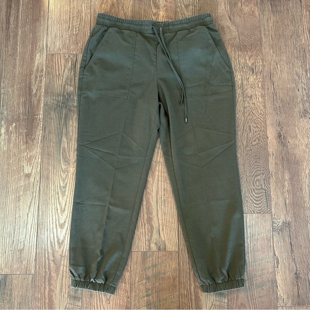 Nine West Relaxed Jogger Pants Olive Green Large